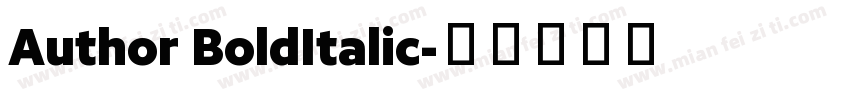 Author BoldItalic字体转换